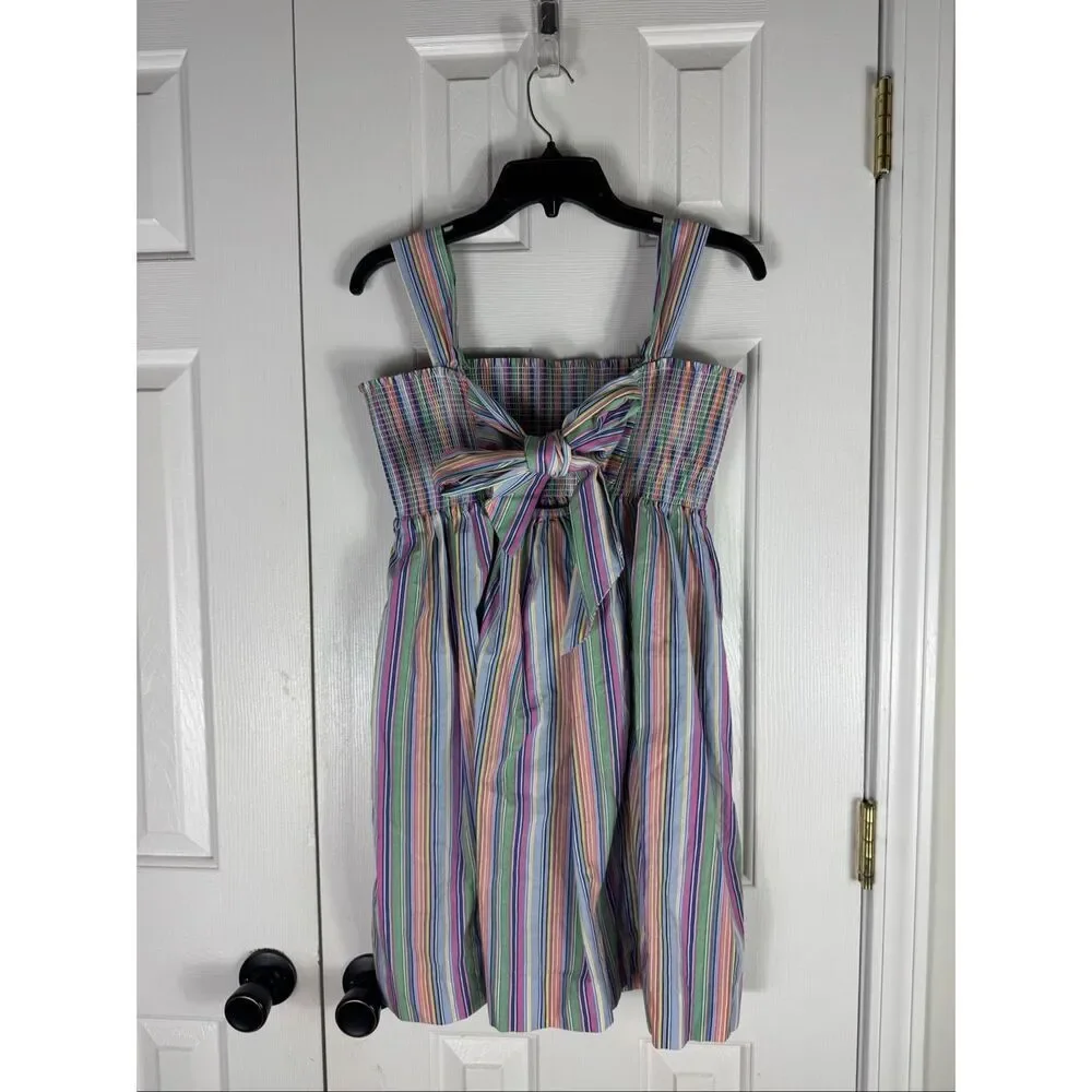 NWT Ralph Lauren Girls Striped Tie Back Sundress Size 14